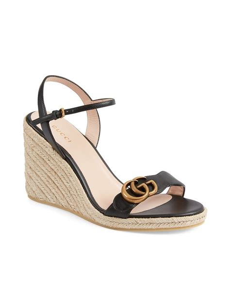 saks gucci espadrilles|gucci wedge sandals.